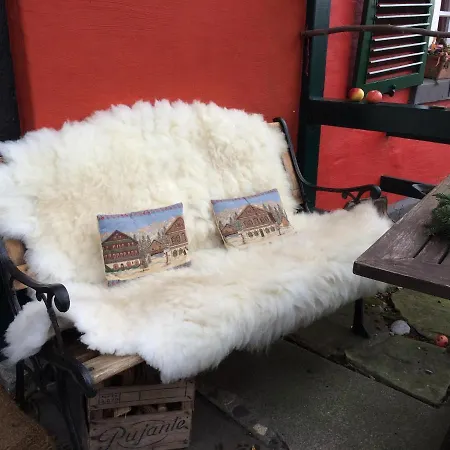 Rotes Fachwerkhaus