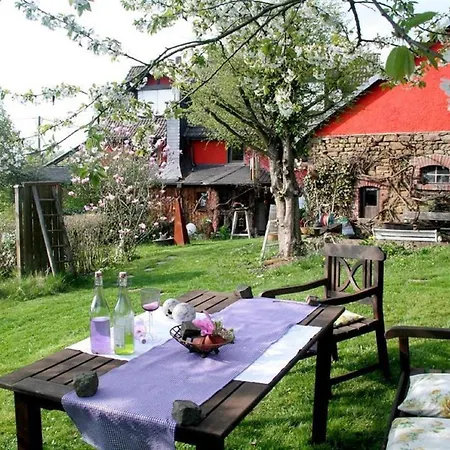 Rotes Fachwerkhaus